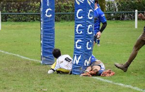 TEMPS EXECRABLE , DOUCHE FROIDE  Juniors Balandrade  XV des Gaves 7 FC Oloron 28 