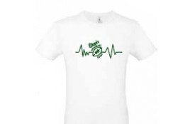 T shirt blanc rythme cardiaque femme / NR2F