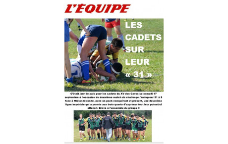 Les cadets sur leur &quot;31&quot;